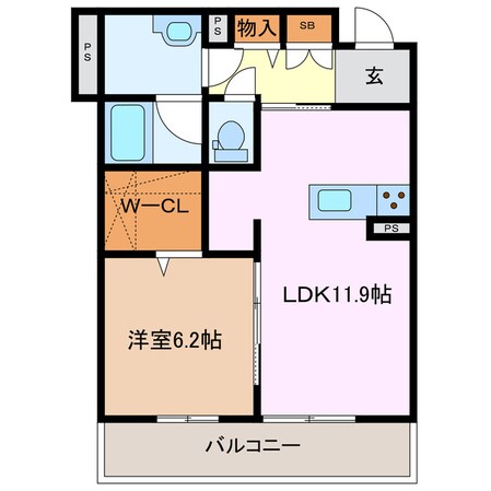 松阪駅 徒歩7分 2階の物件間取画像